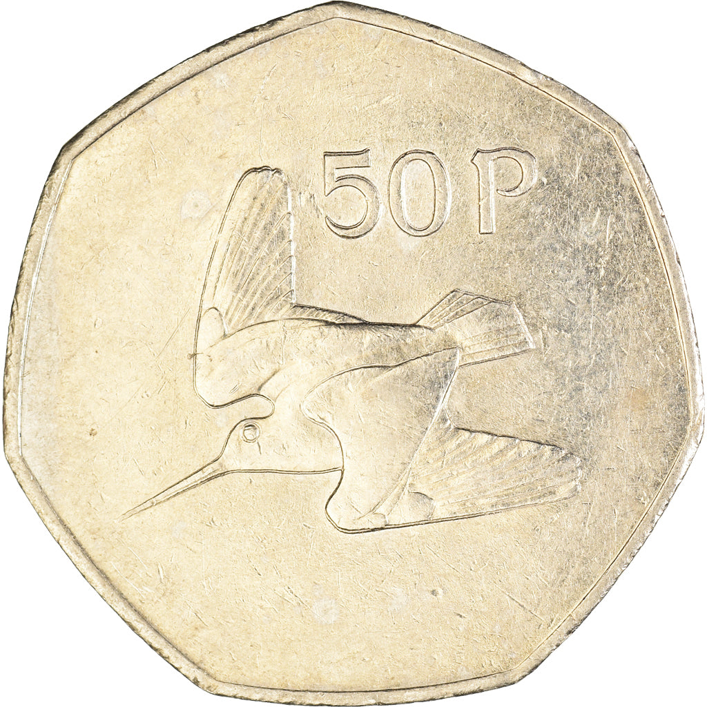 Moneta, Irlanda, 50 Pence, 1988