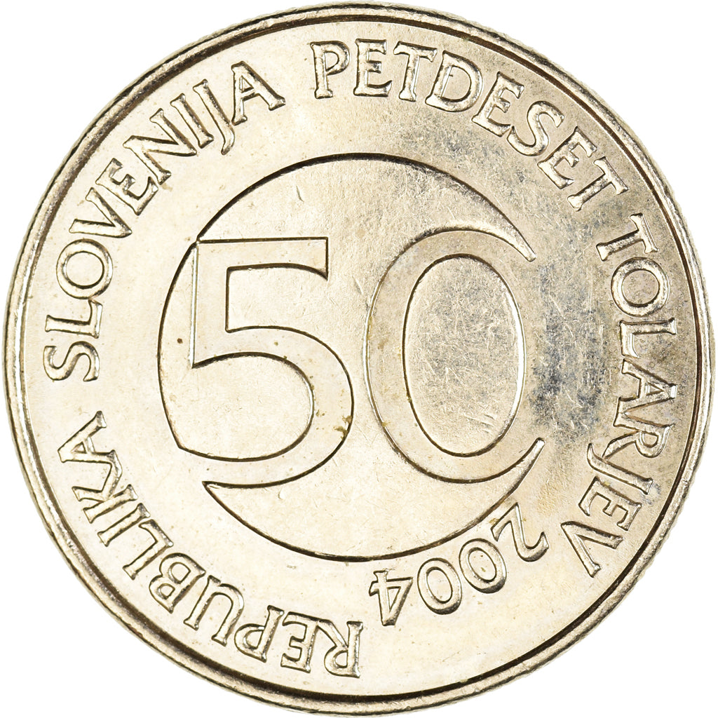 Coin, Slovenia, 50 Tolarjev, 2004