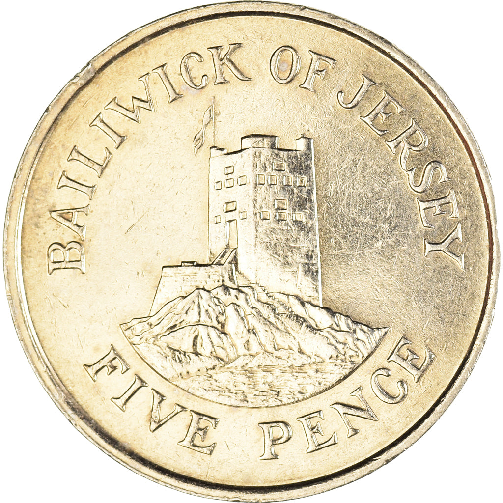 Moneda, Jersey, 5 Pence, 1988