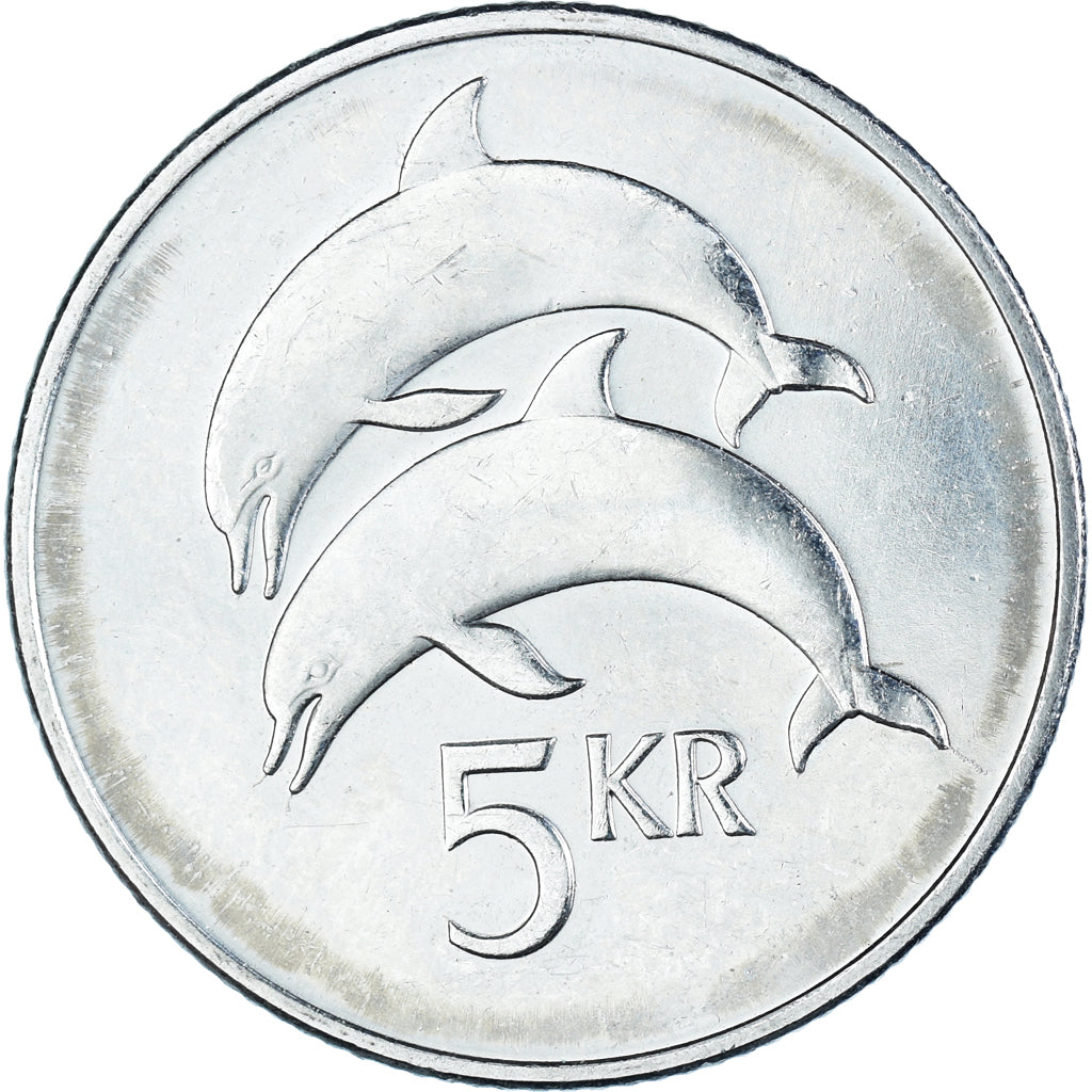Coin, Iceland, 5 Kronur, 1999