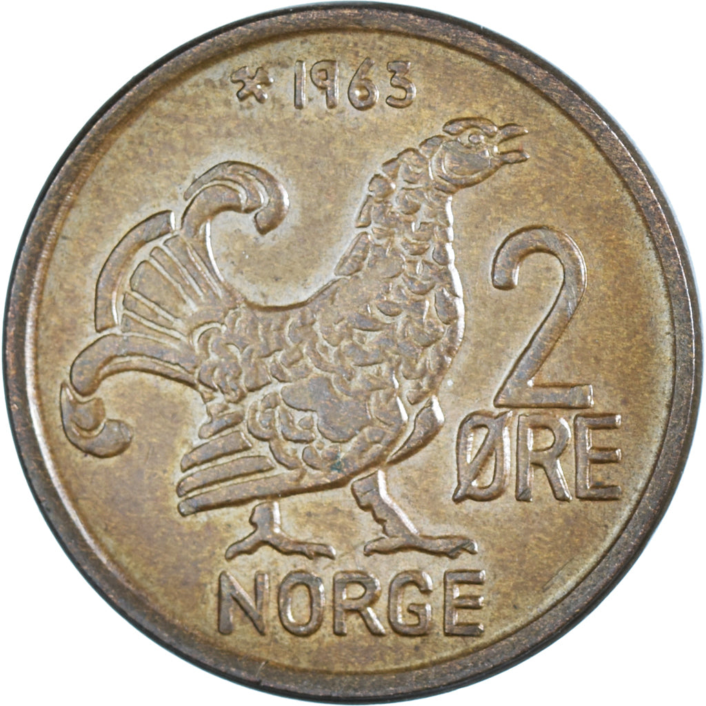Moeda, Noruega, 2 Öre, 1963