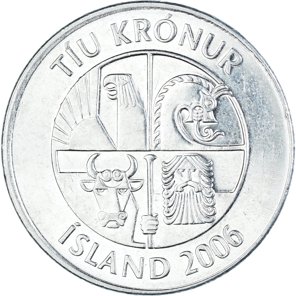 Monnaie, Islande, 10 Kronur, 2006