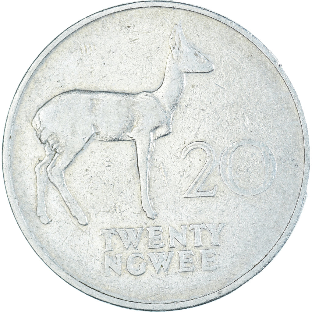 Coin, Zambia, 20 Ngwee, 1972