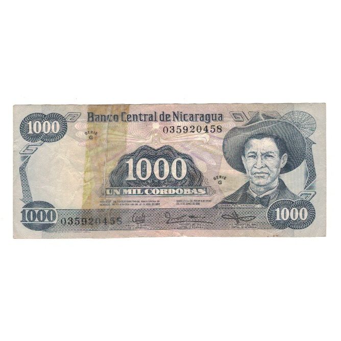 Banconote, Nicaragua, 1000 Cordobas, KM:145b, B