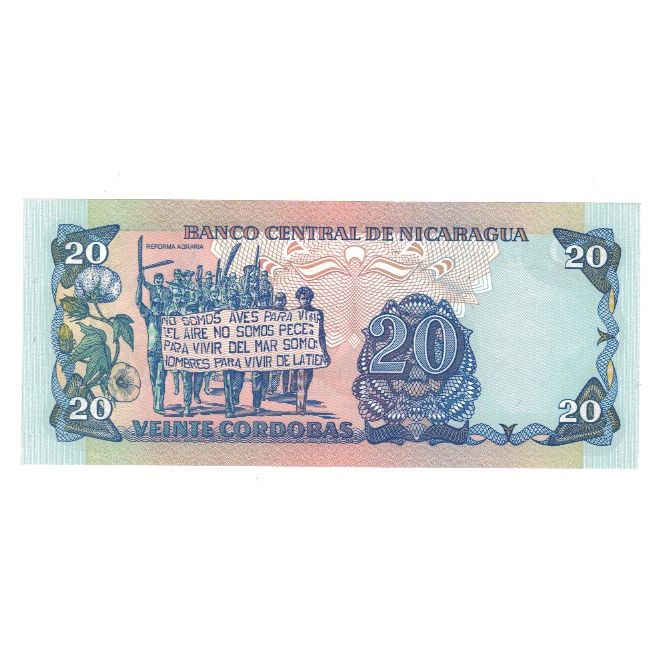Billet, Nicaragua, 20 Cordobas, 1985, KM:152, NEUF