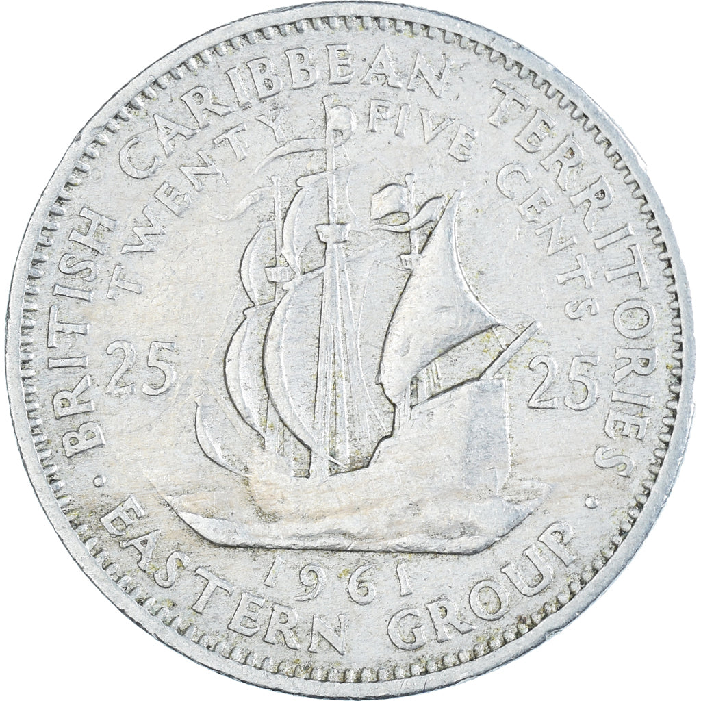 Monnaie, Etats des caraibes orientales, 25 Cents, 1961