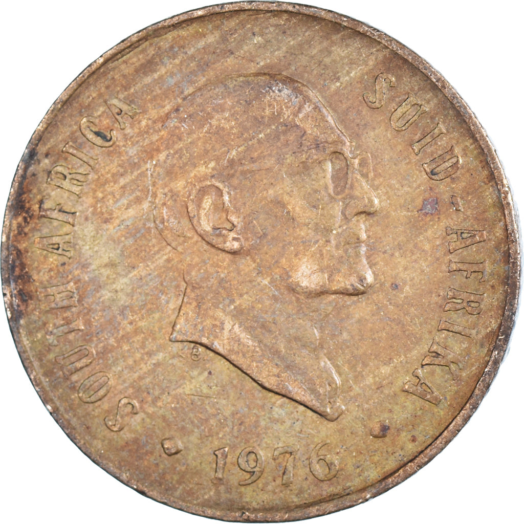Moneda, Sudáfrica, 2 Cents, 1976