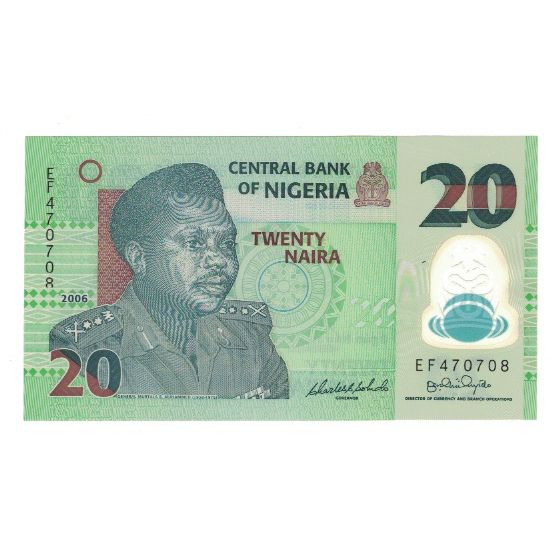 Geldschein, Nigeria, 20 Naira, 2006, KM:34a, UNZ