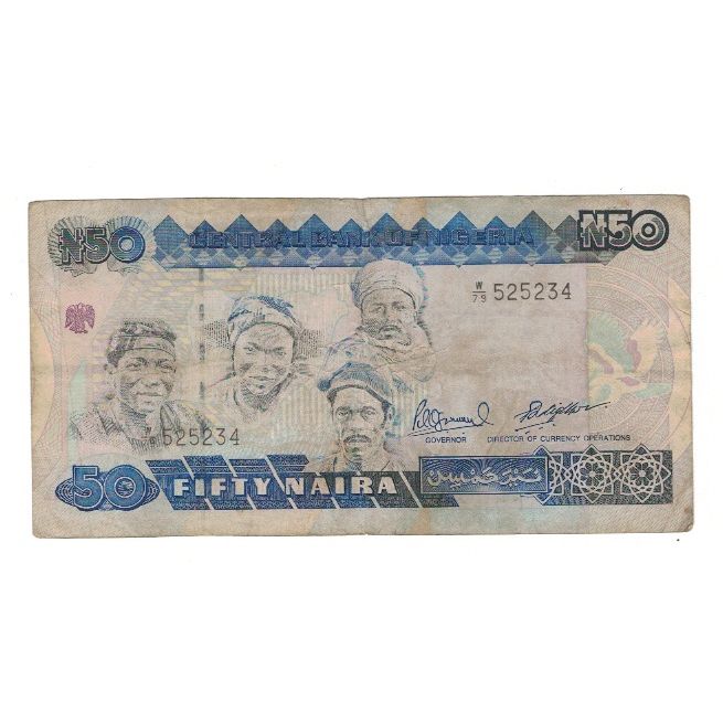 Billet, Nigéria, 50 Naira, KM:27c, B