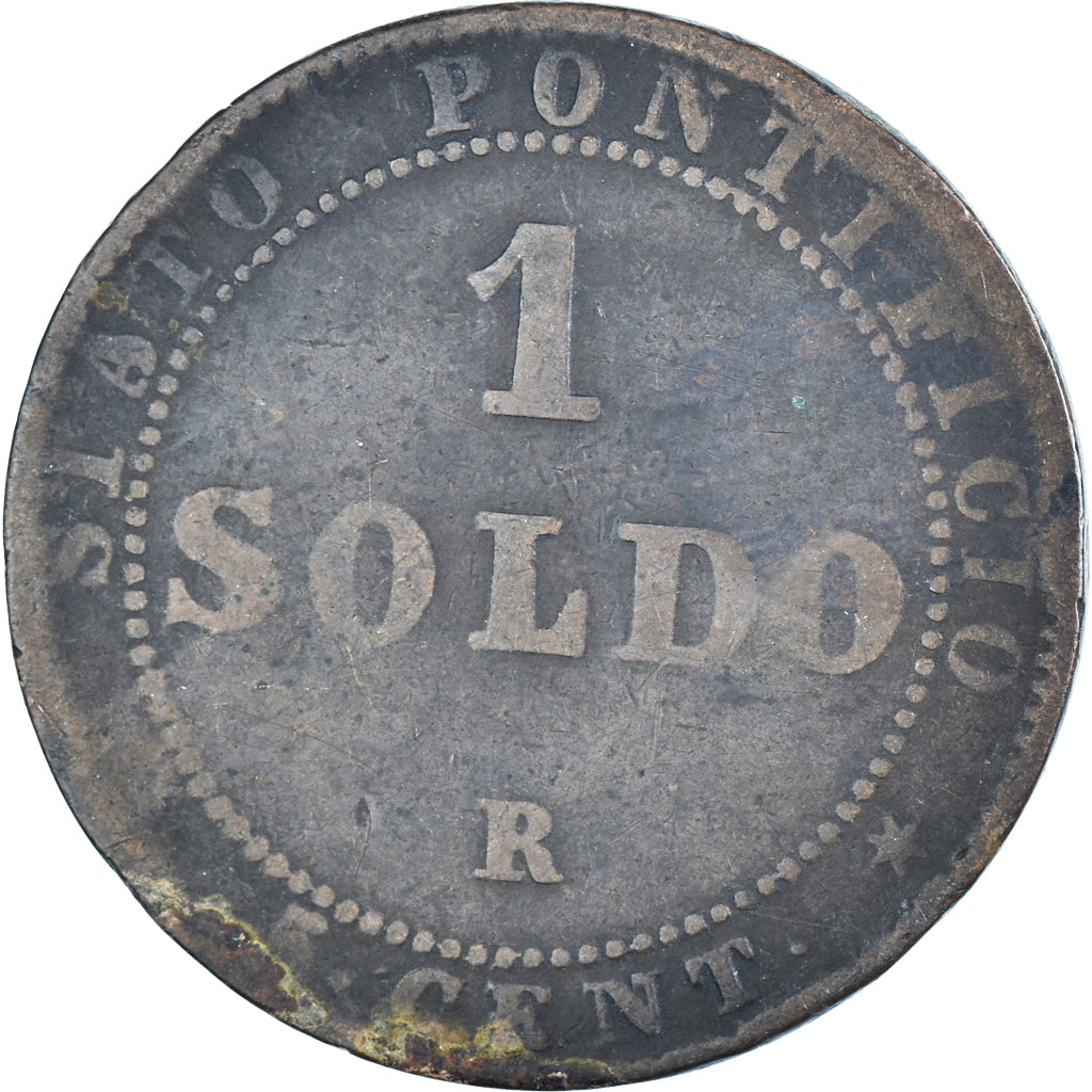 Munten, Italië, 1 Soldo, 1867