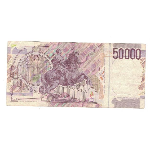 Nota, Itália, 50,000 Lire, 1992, 1992-05-27, KM:116a, EF(40-45)