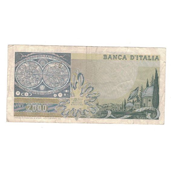 Biljet, Italië, 2000 Lire, 1976, 1976-10-22, KM:103b, TB+
