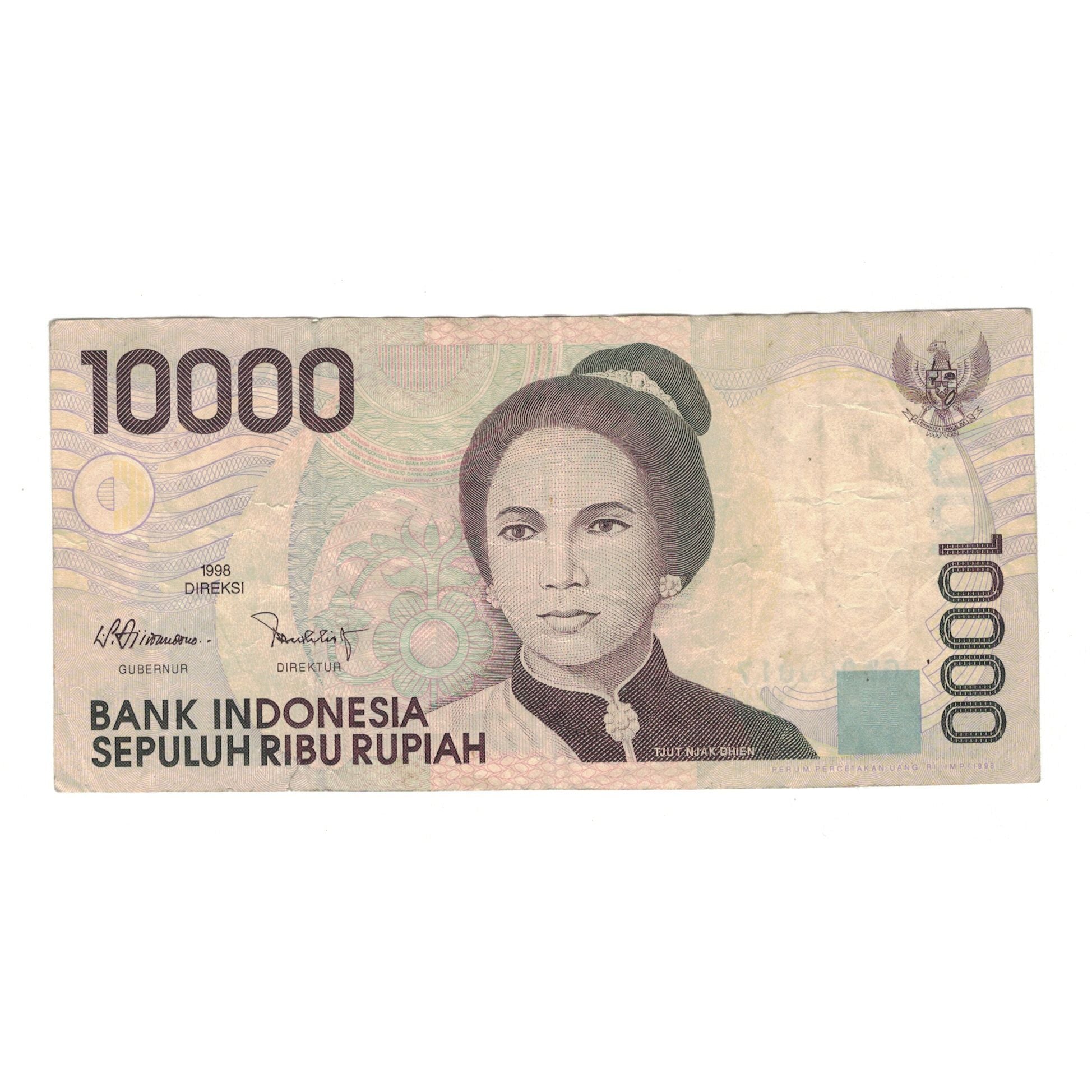 Banknote, Indonesia, 10,000 Rupiah, 1998, KM:137a, EF(40-45)