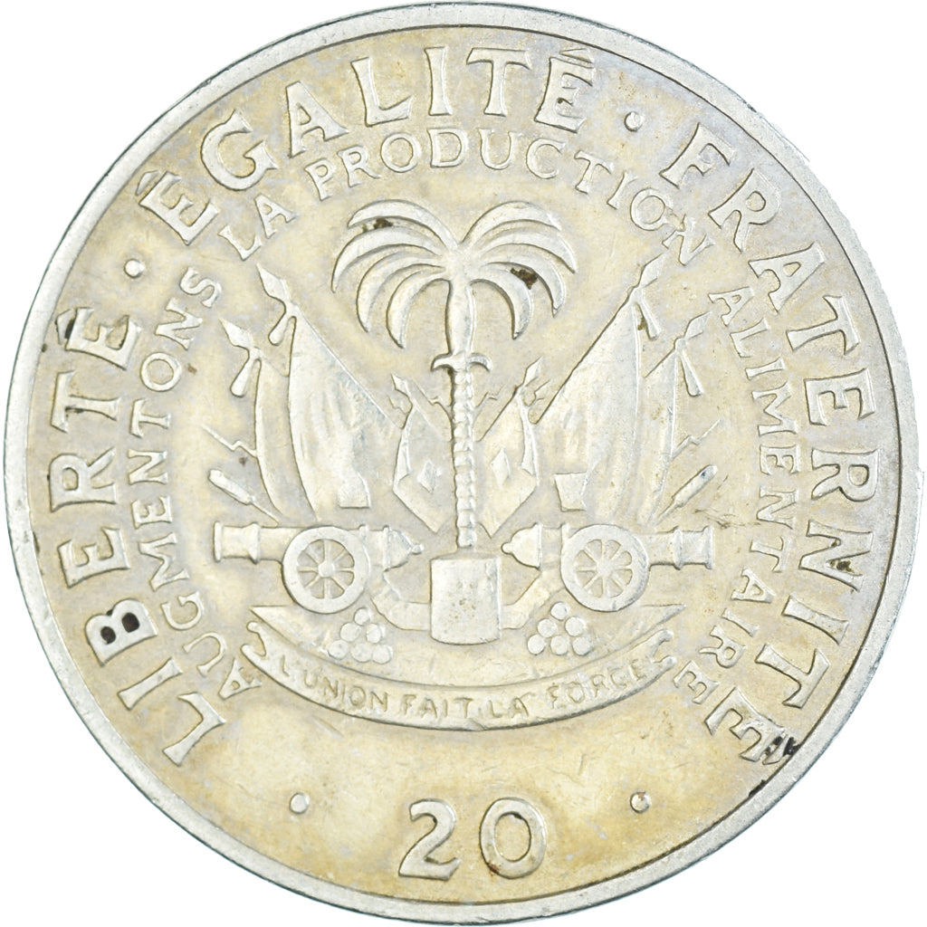 Coin, Haiti, 20 Centimes, 1972