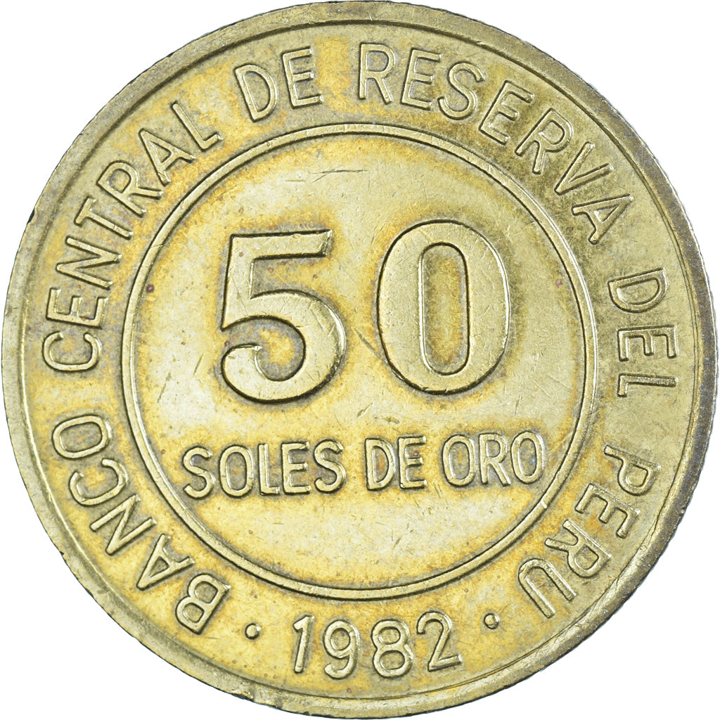 Moeda, Peru, 50 Soles, 1982