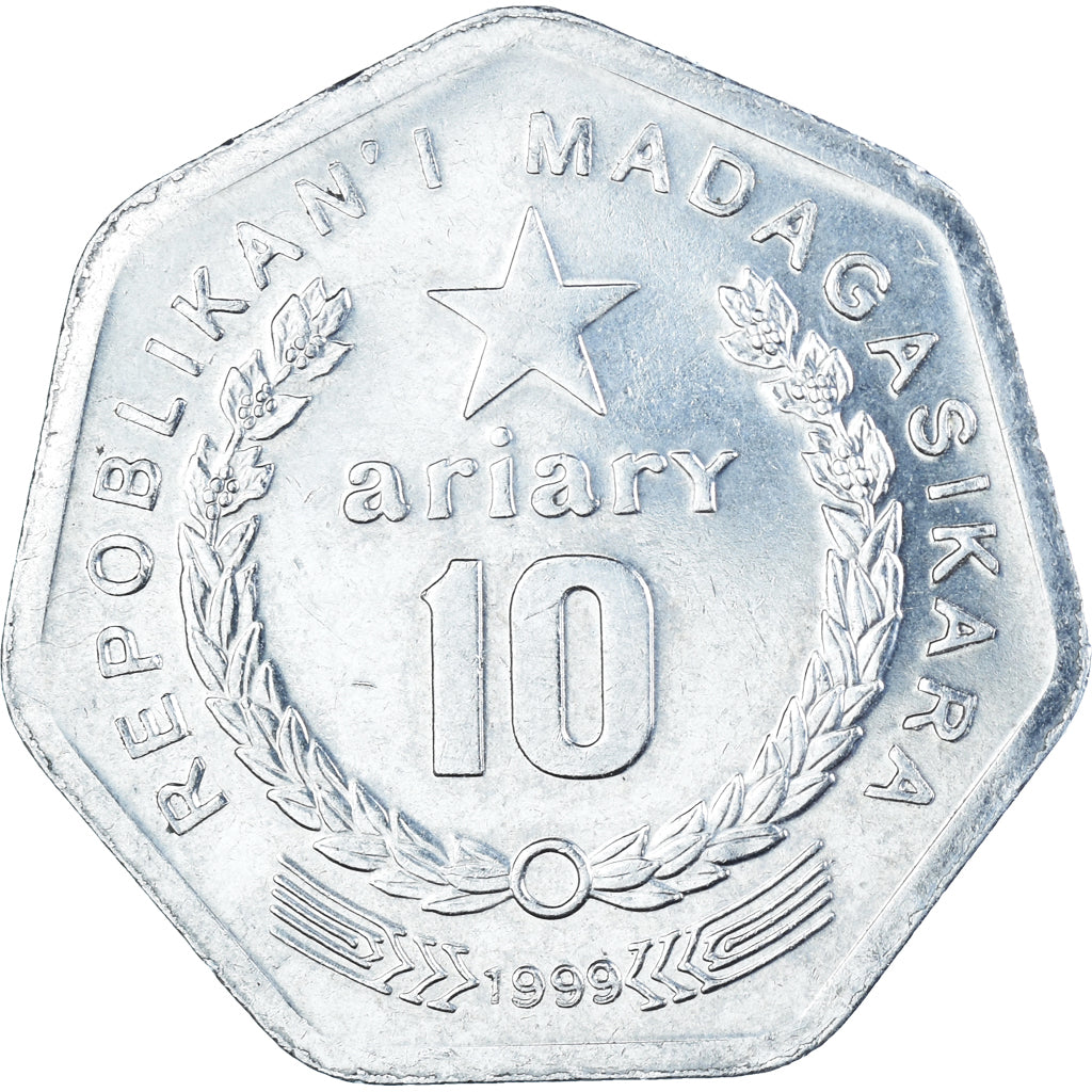 Münze, Madagascar, 10 Ariary, 1999