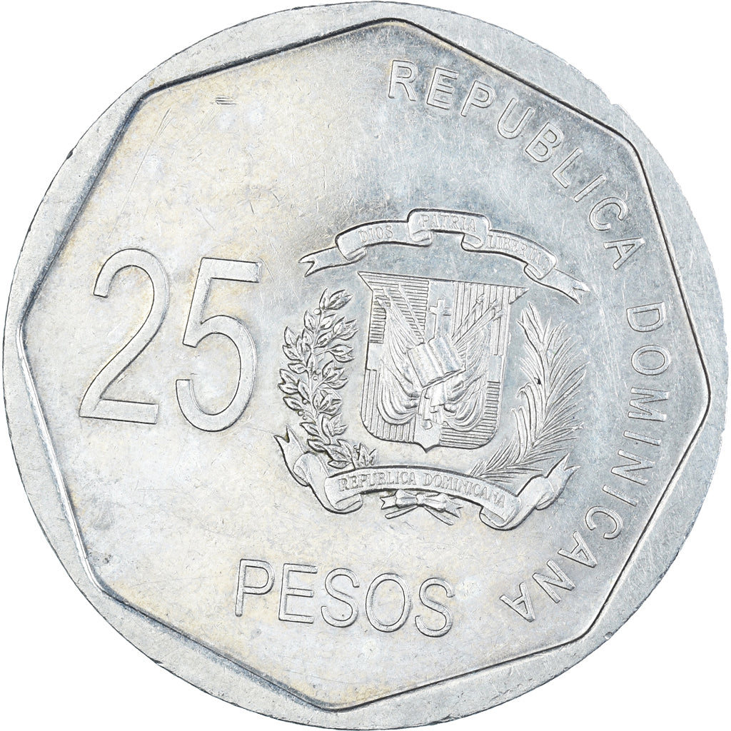 Moeda, República Dominicana, 25 Pesos, 2005