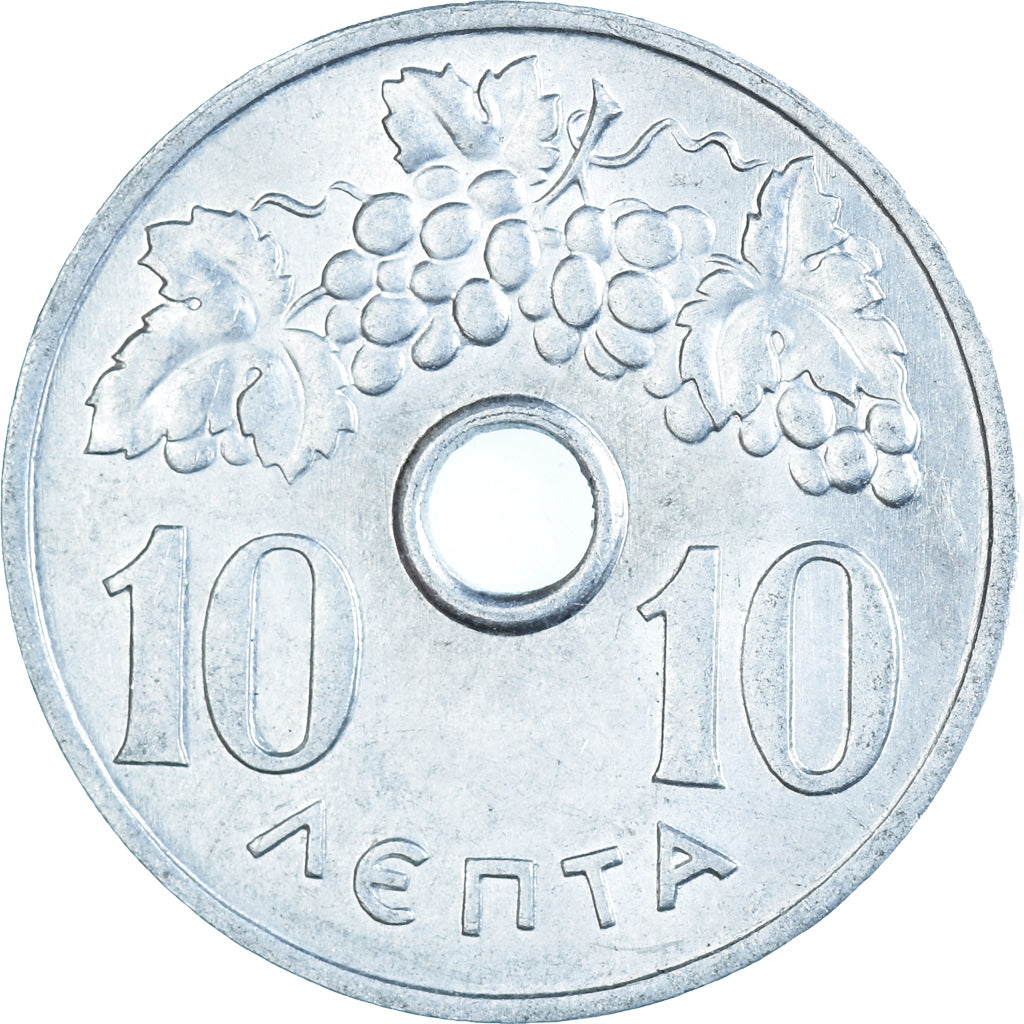 Moeda, Grécia, 10 Lepta, 1969