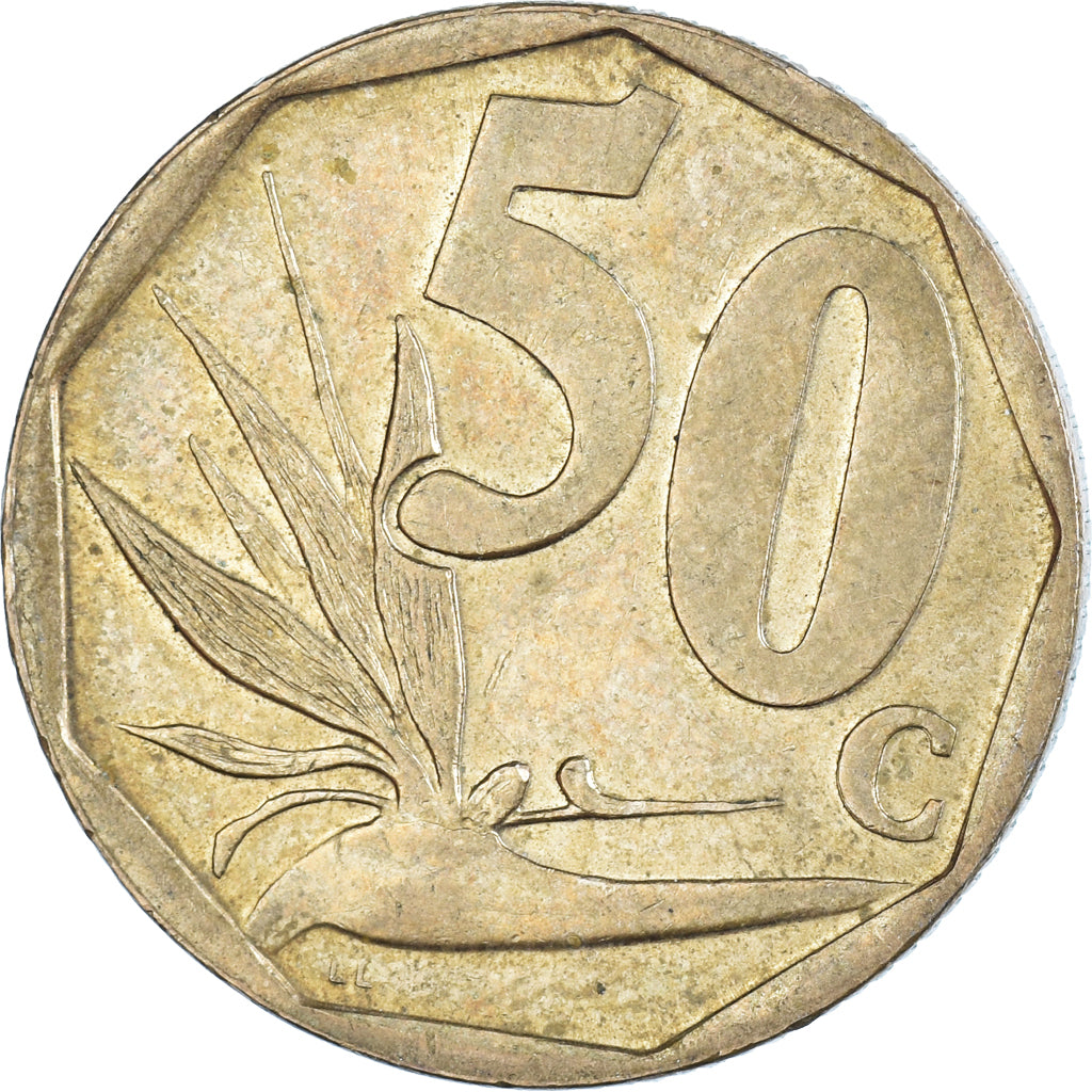 Coin, South Africa, 50 Cents, 2004