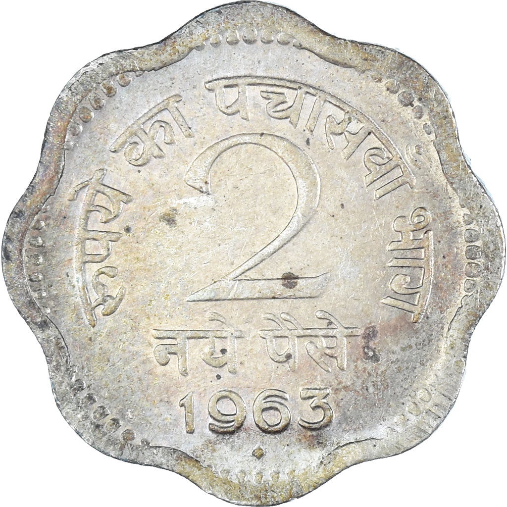 Coin, India, 2 Naye Paise, 1963