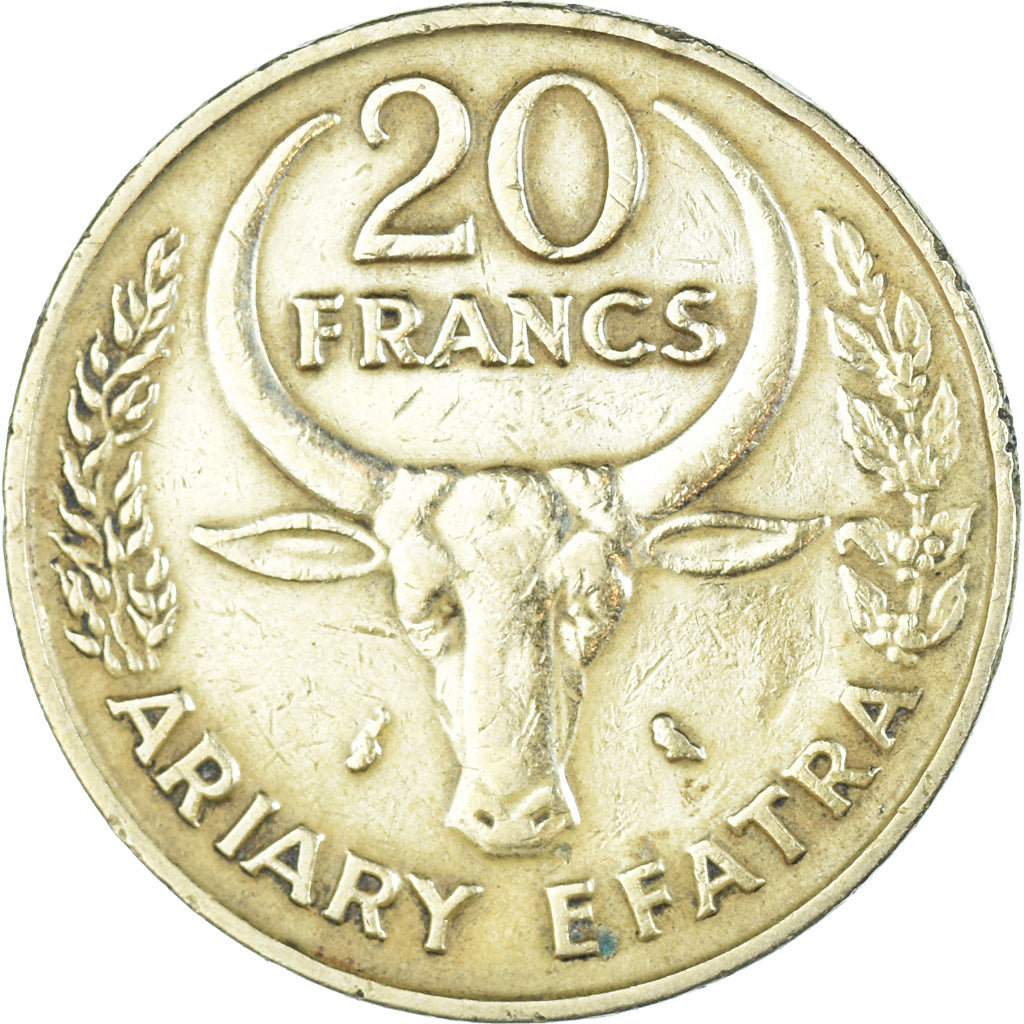 Moneta, Madagascar, 20 Francs, 4 Ariary, 1971