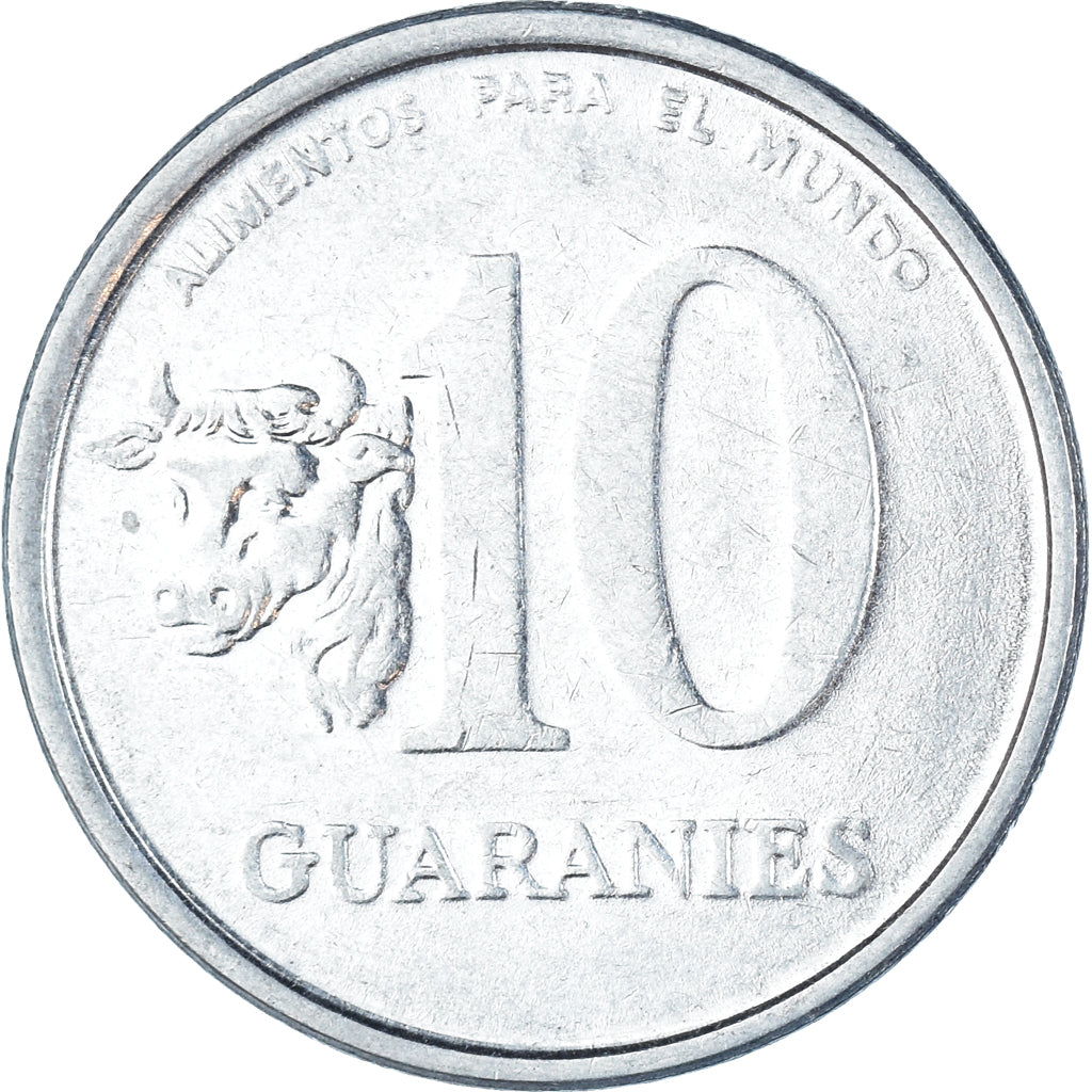 Moneda, Paraguay, 10 Guaranies, 1986