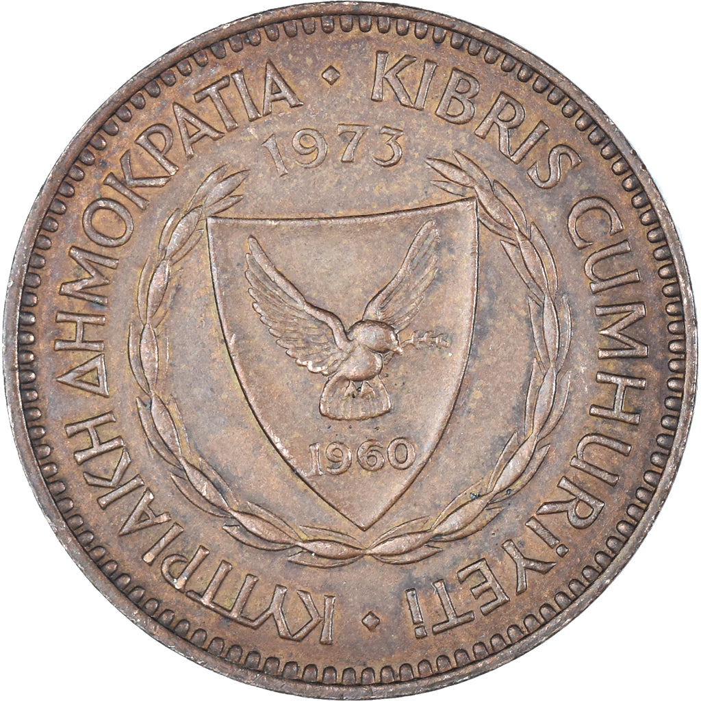 Münze, Zypern, 5 Mils, 1973