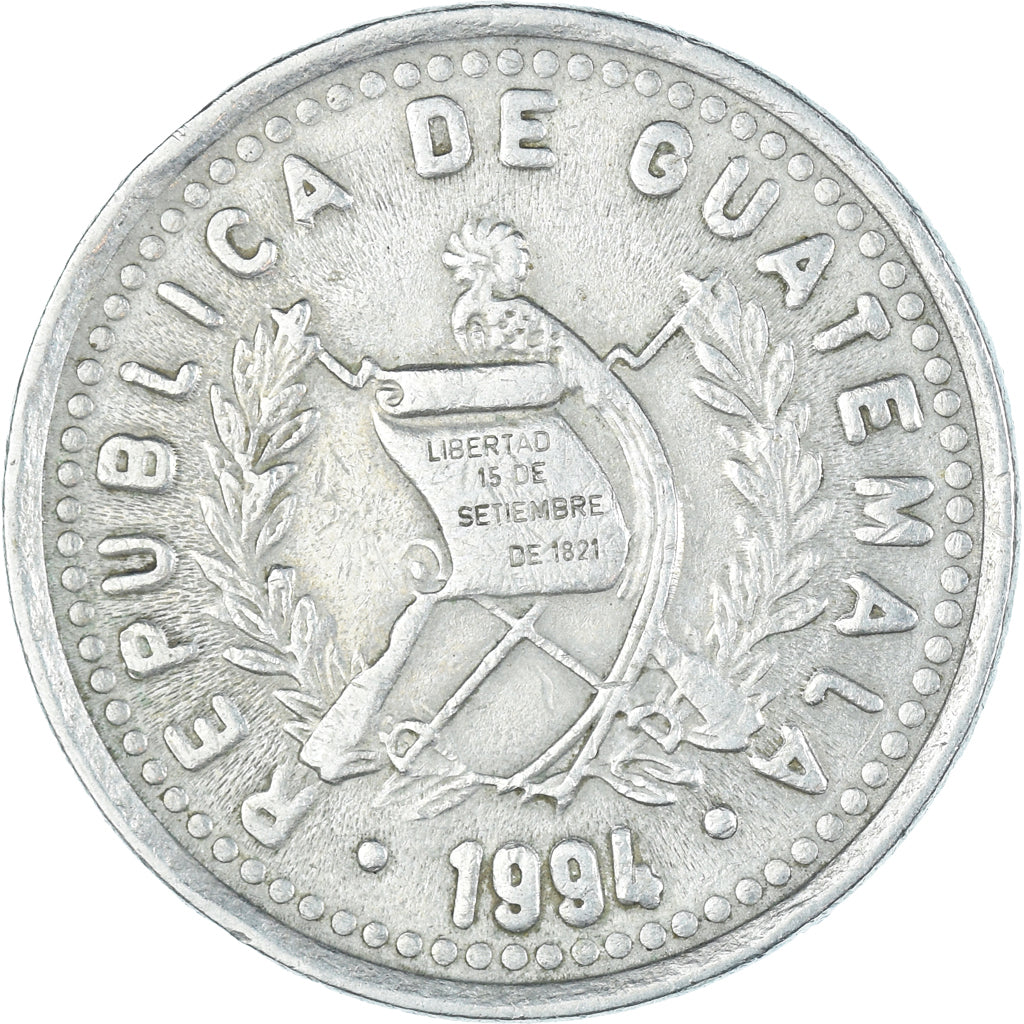 Coin, Guatemala, 25 Centavos, 1994