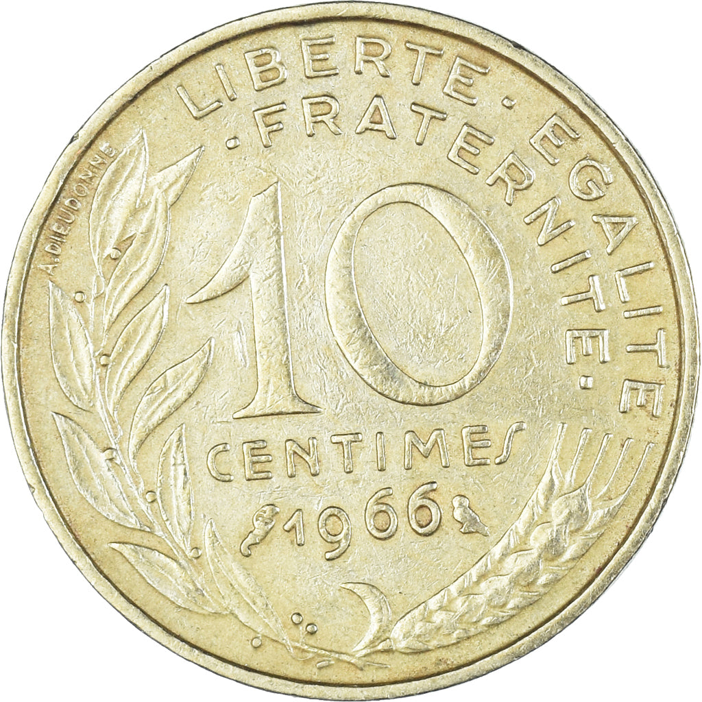 Moneta, Francia, 10 Centimes, 1966
