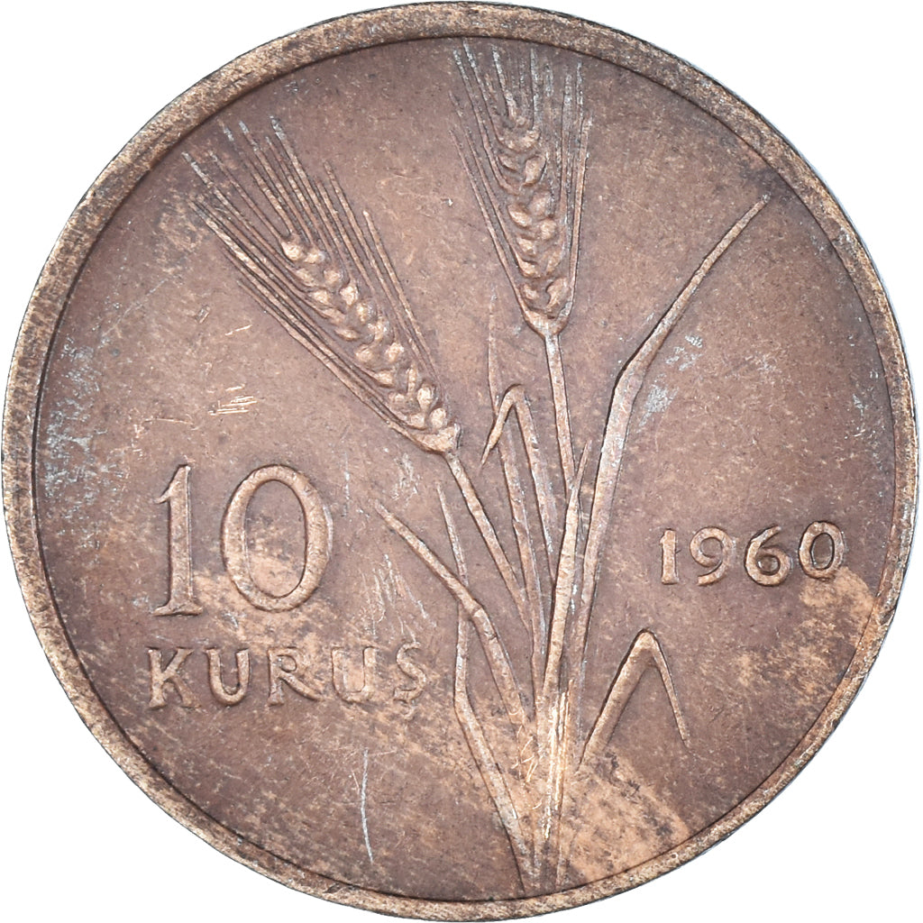 Moneta, Turcja, 10 Kurus, 1960