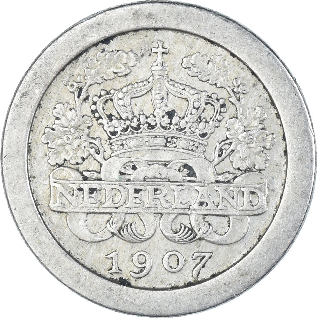 Moeda, Países Baixos, 5 Cents, 1907