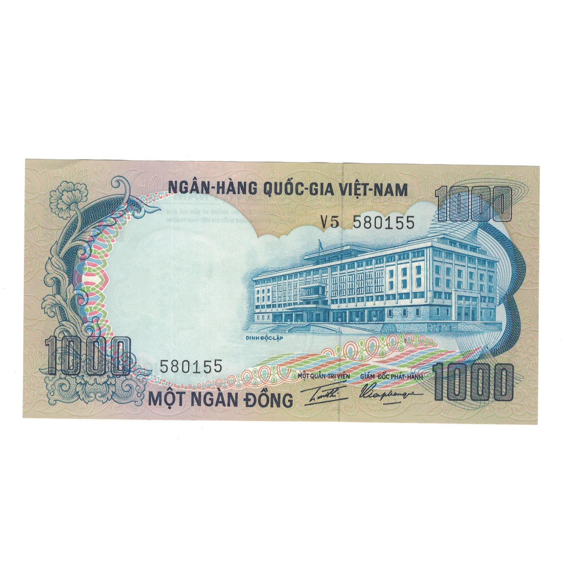 Billet, Viet Nam du Sud , 1000 Dông, Undated (1972), KM:34a, SPL