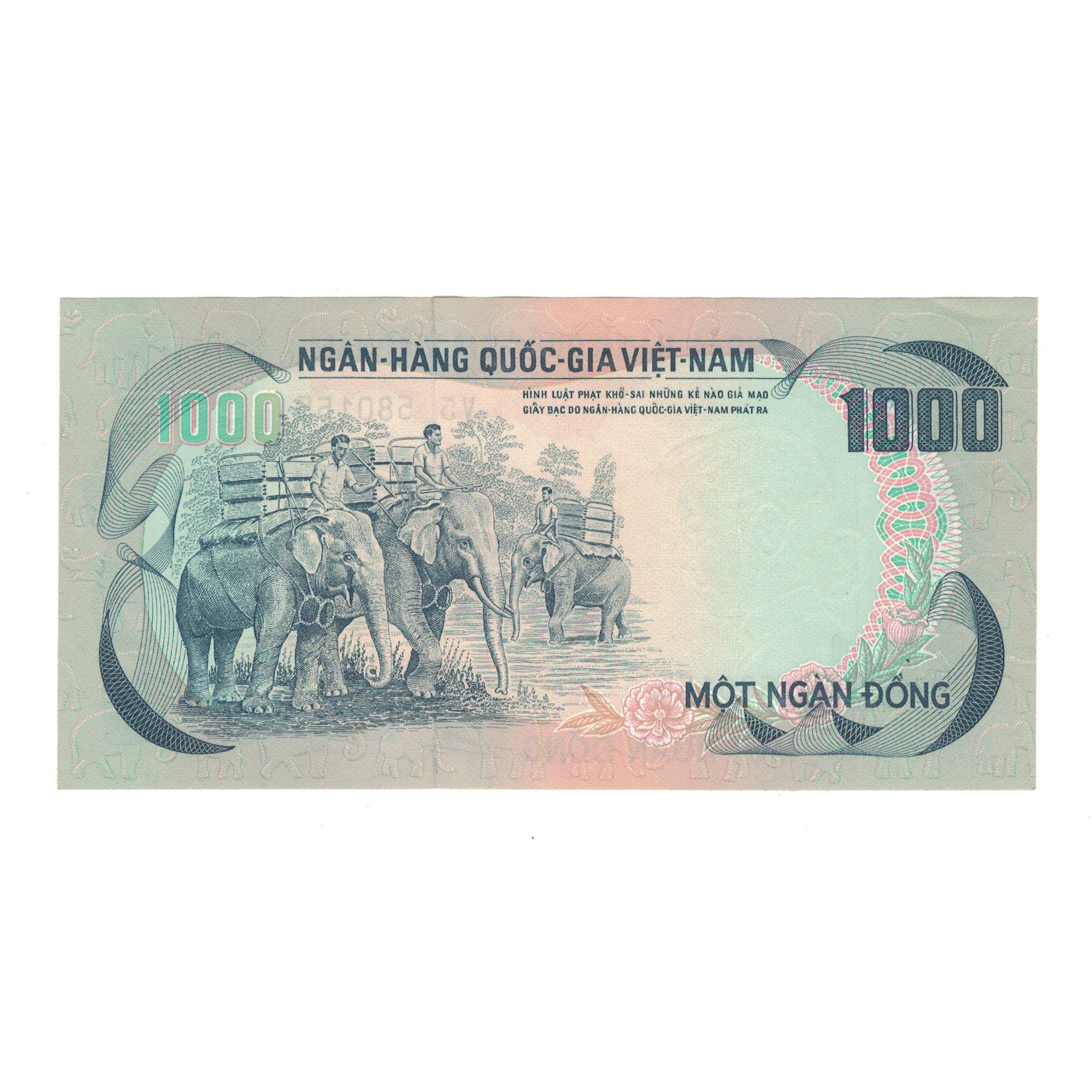 Billet, Viet Nam du Sud , 1000 Dông, Undated (1972), KM:34a, SPL