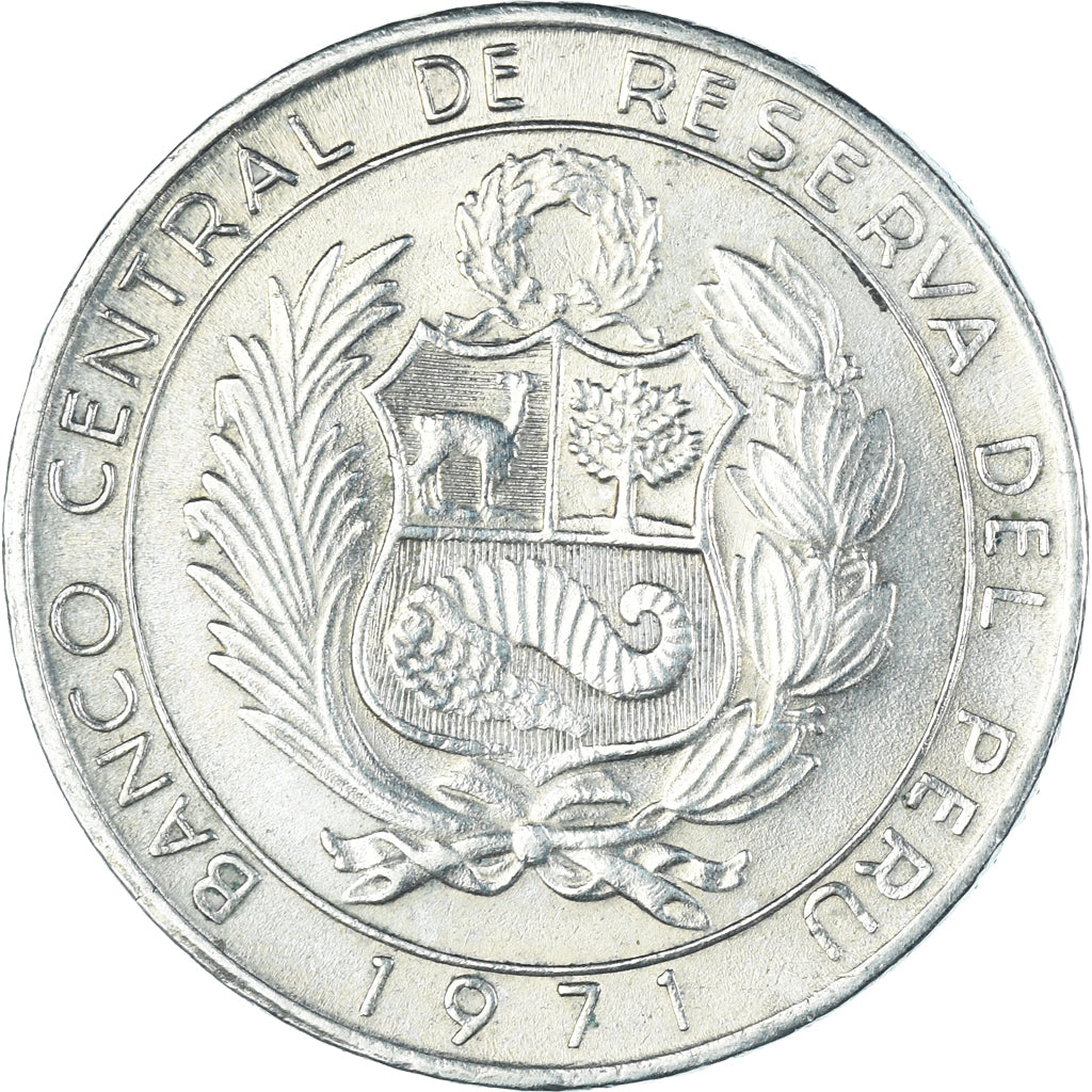 Coin, Peru, 5 Soles, 1971