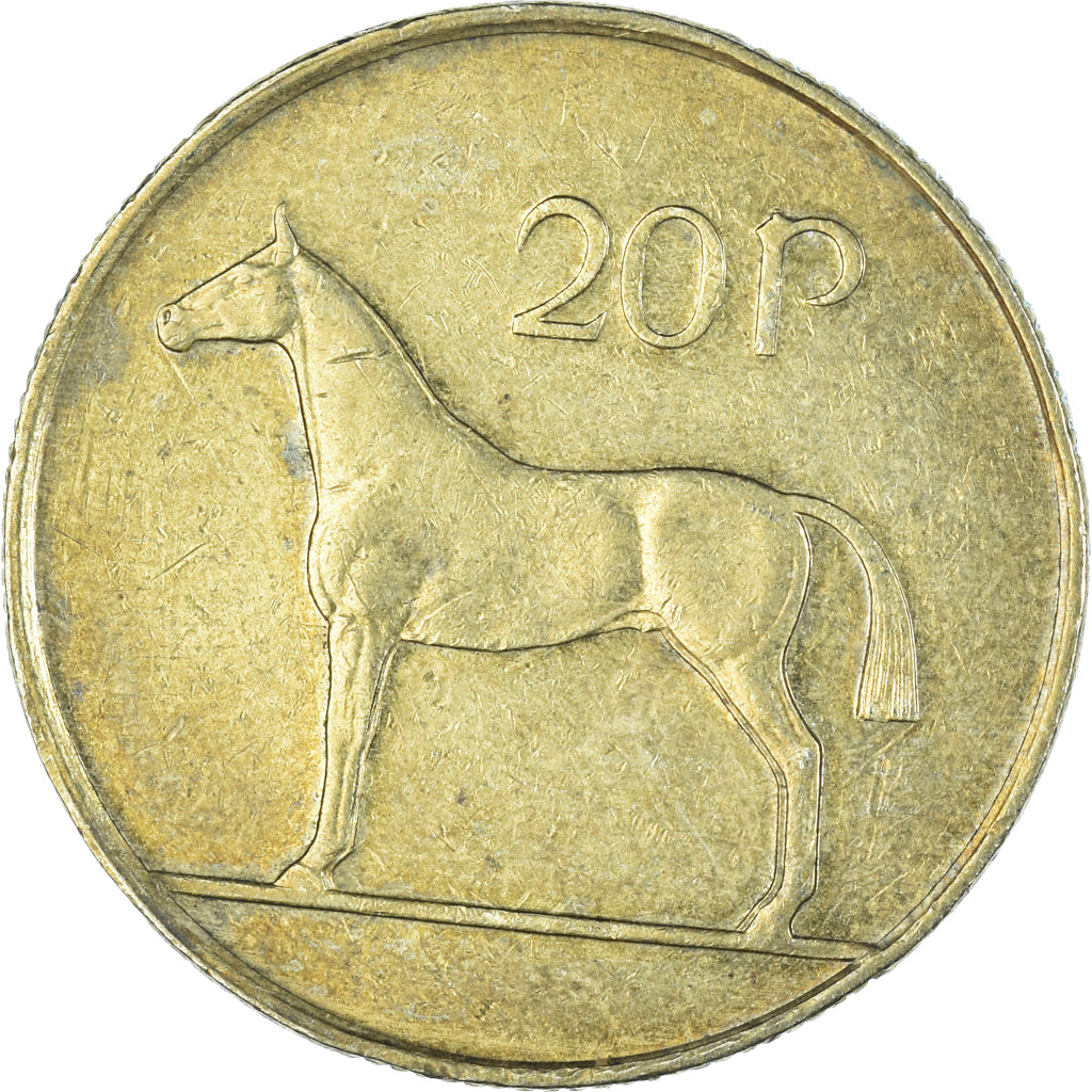 Moeda, Irlanda, 20 Pence, 1996
