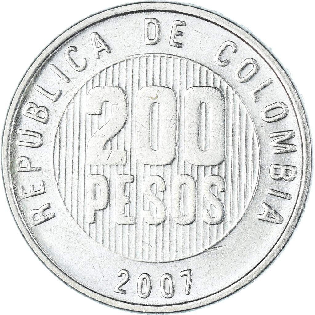 Monnaie, Colombie, 200 Pesos, 2007