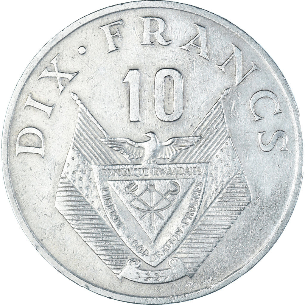 Monnaie, Rwanda, 10 Francs, 1974