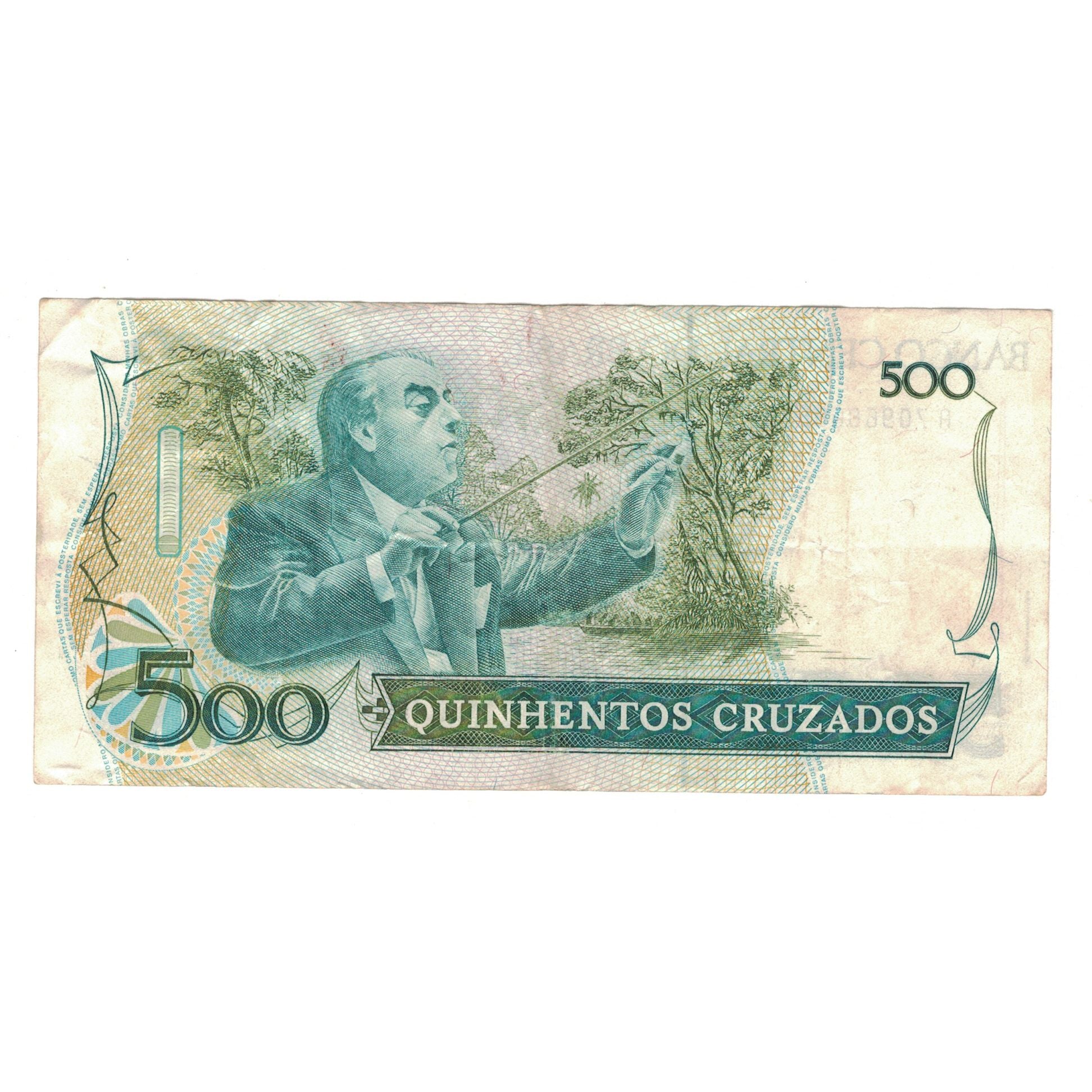 Nota, Brasil, 500 Cruzados, Undated (1986), KM:212c, EF(40-45)