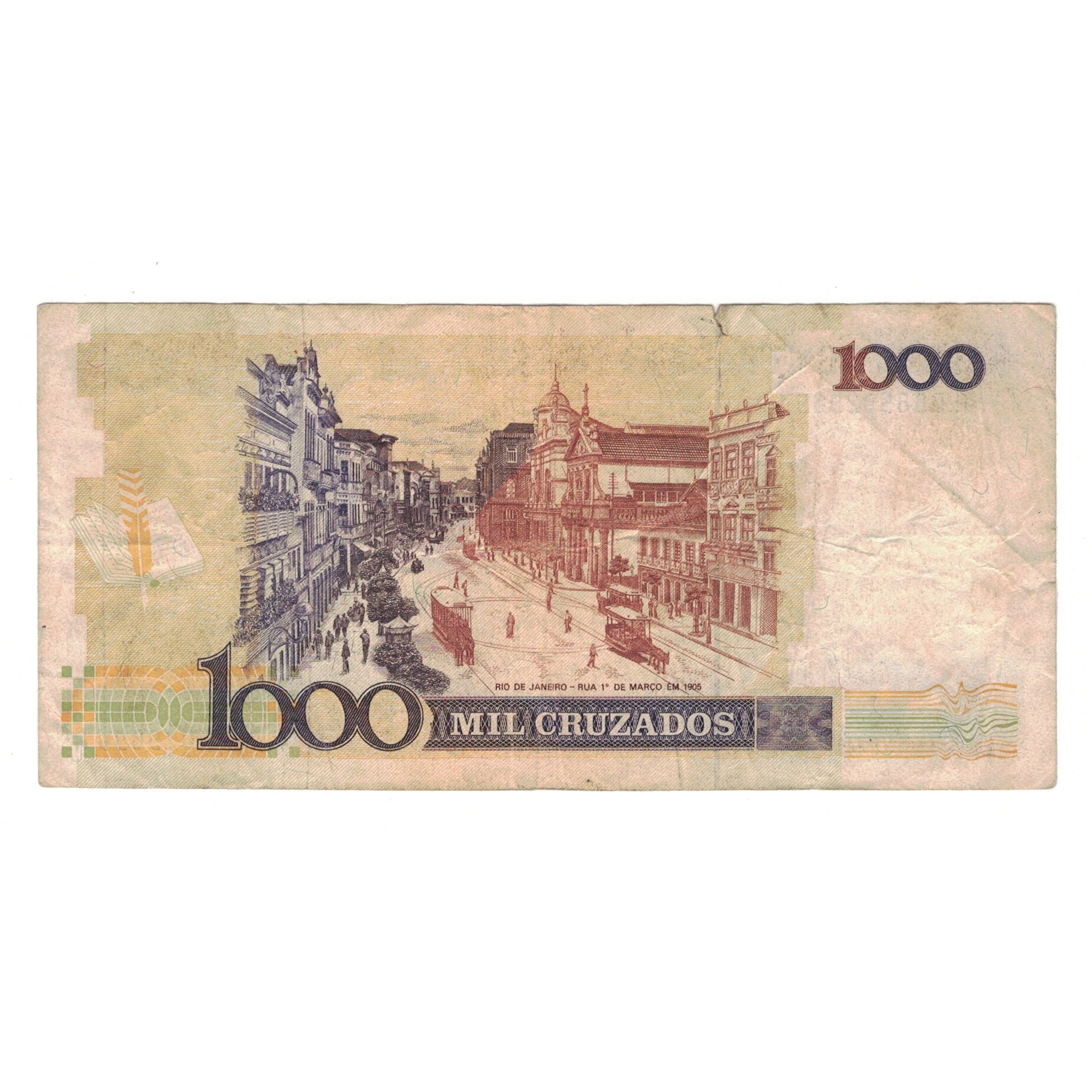 Nota, Brasil, 1000 Cruzados, KM:213a, VF(20-25)