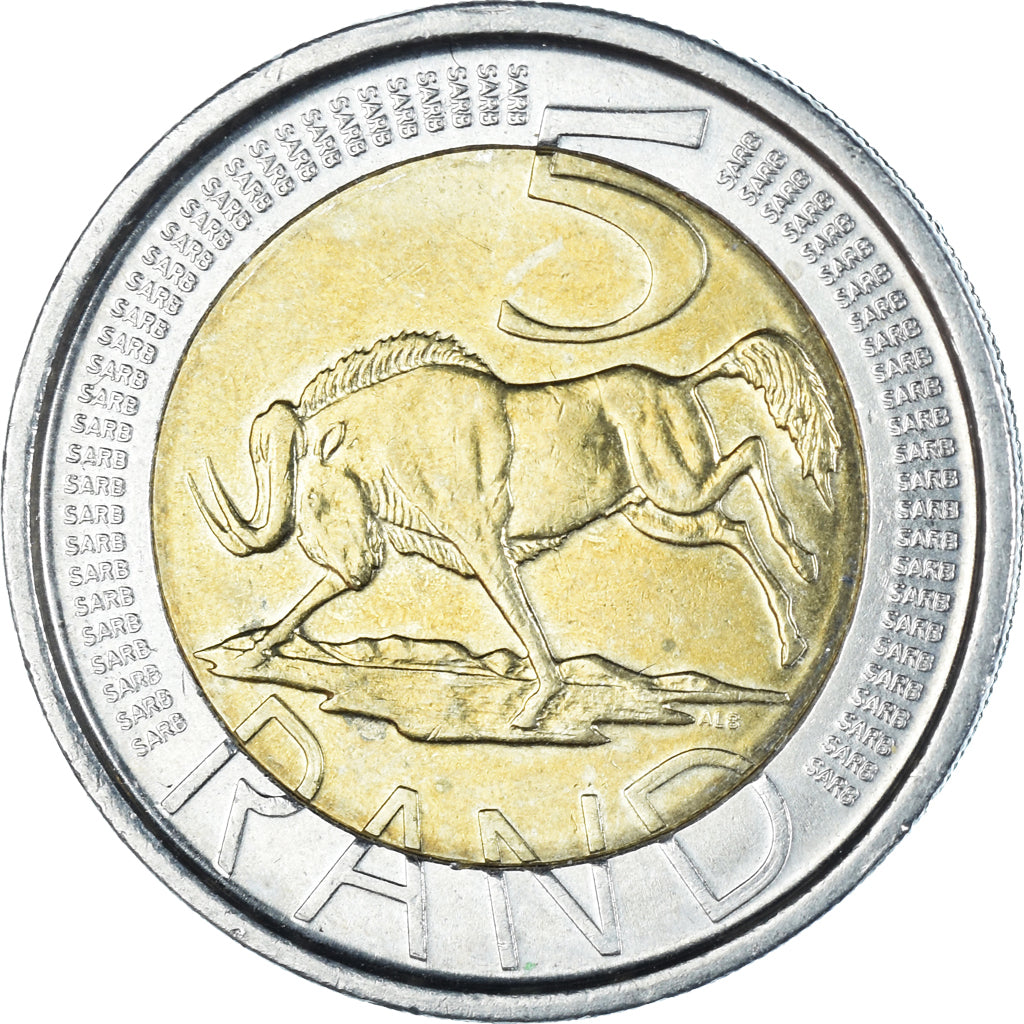 Coin, South Africa, 5 Rand, 2005