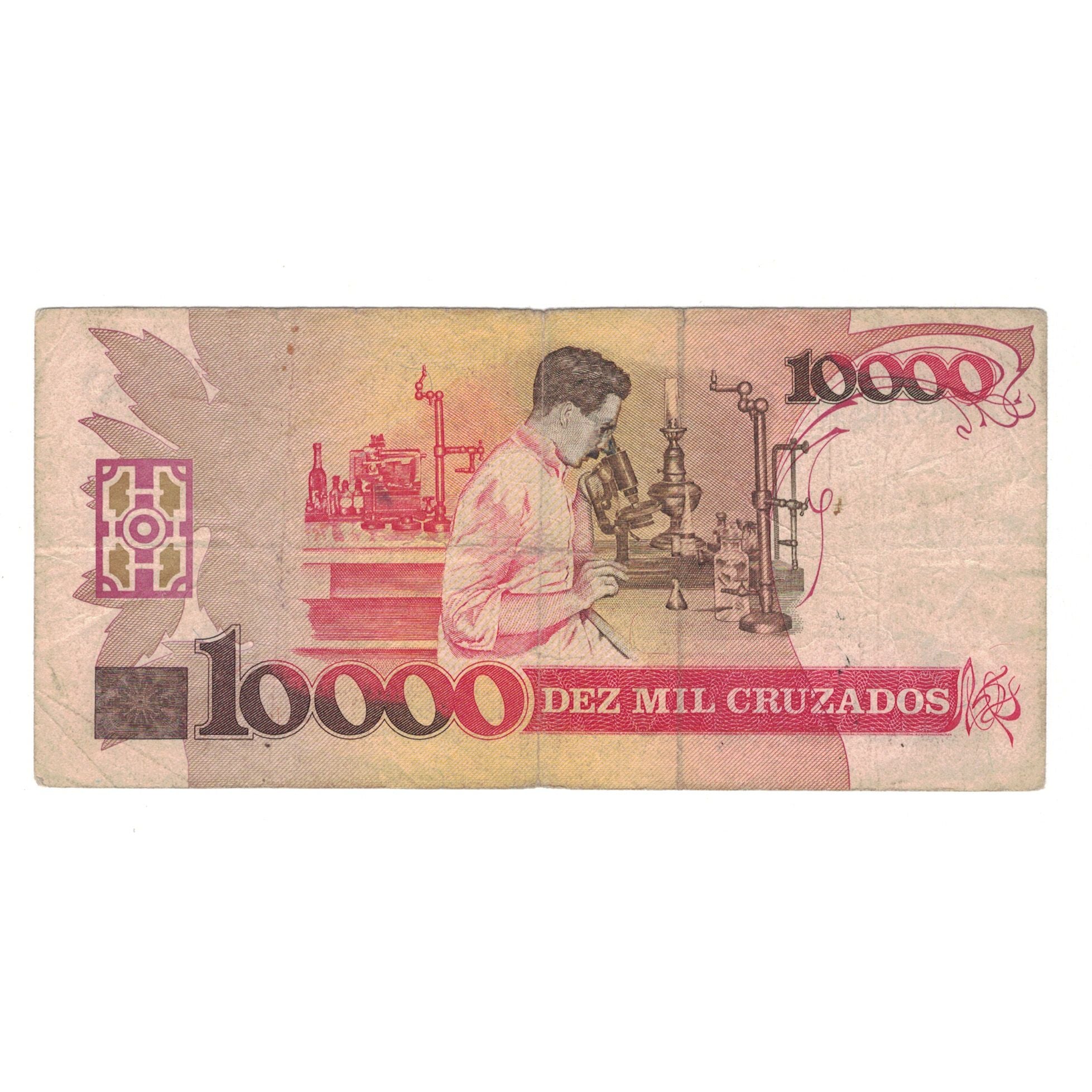 Banknote, Brazil, 10,000 Cruzados, Undated (1989), KM:215a, VF(20-25)