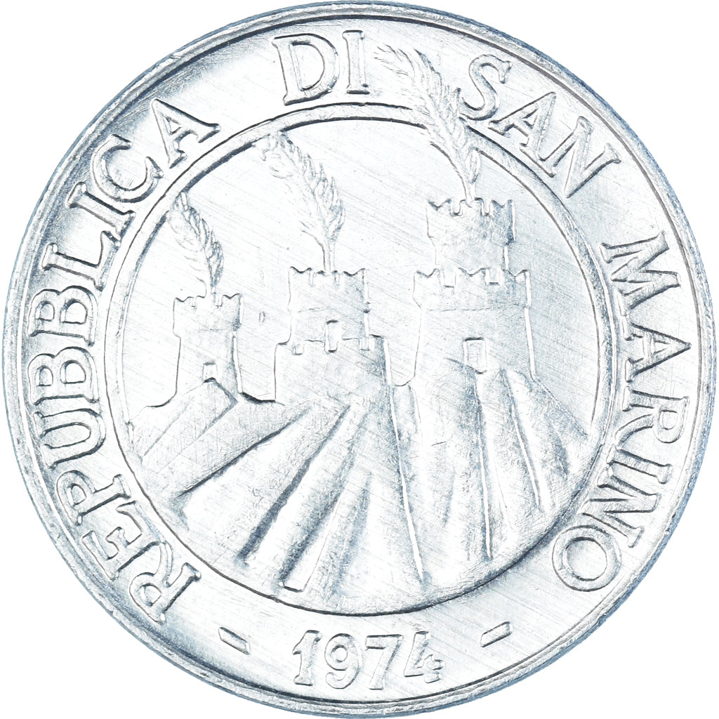 Munten, San Marino, 10 Lire, 1974