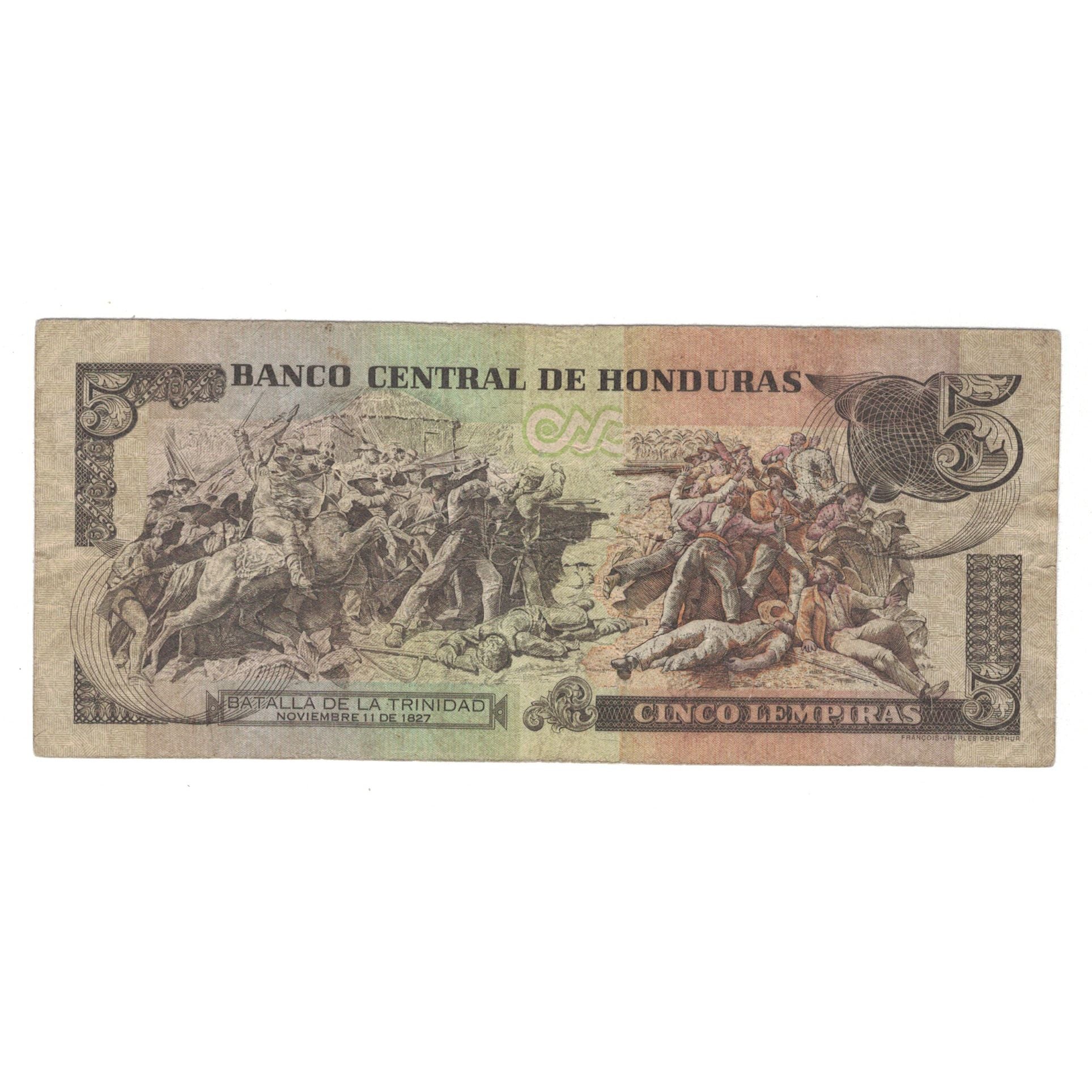Biljet, Honduras, 5 Lempiras, 1996, 1996-12-12, KM:81a, B