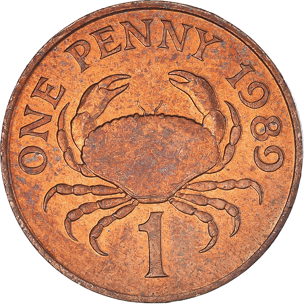 Coin, Guernsey, Penny, 1989