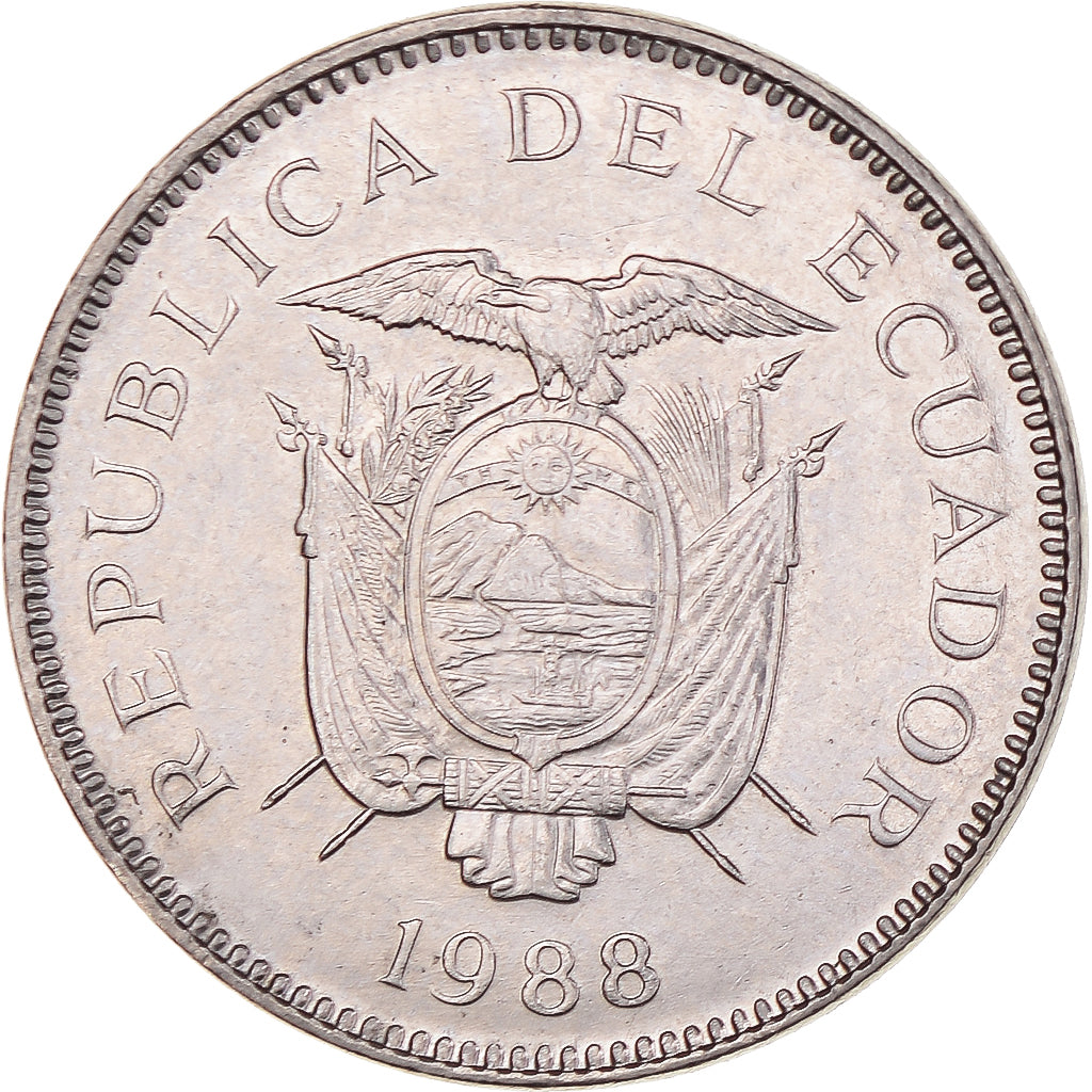 Munten, Ecuador, 5 Sucres, Cinco, 1988