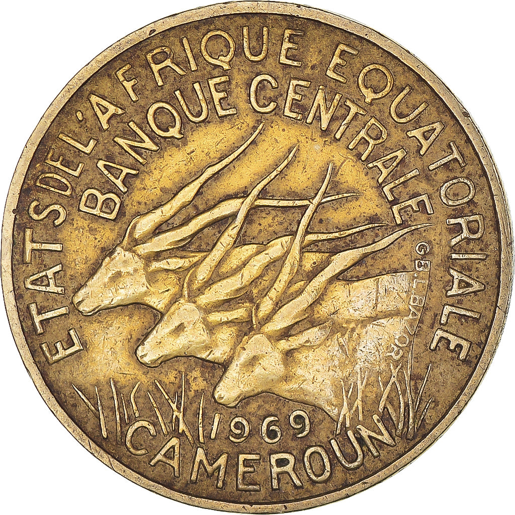 Monnaie, Afrique Équatoriale, 10 Francs, 1969