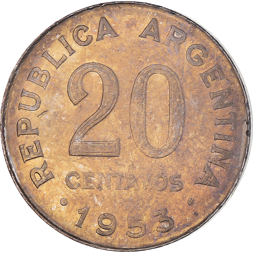 Moneda, Argentina, 20 Centavos, 1953