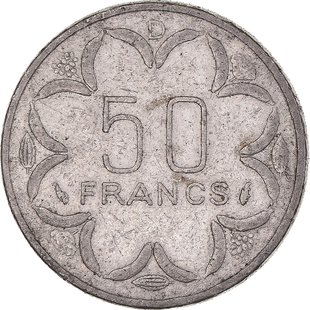 Münze, Zentralafrikanische Staaten, 50 Francs, 1985