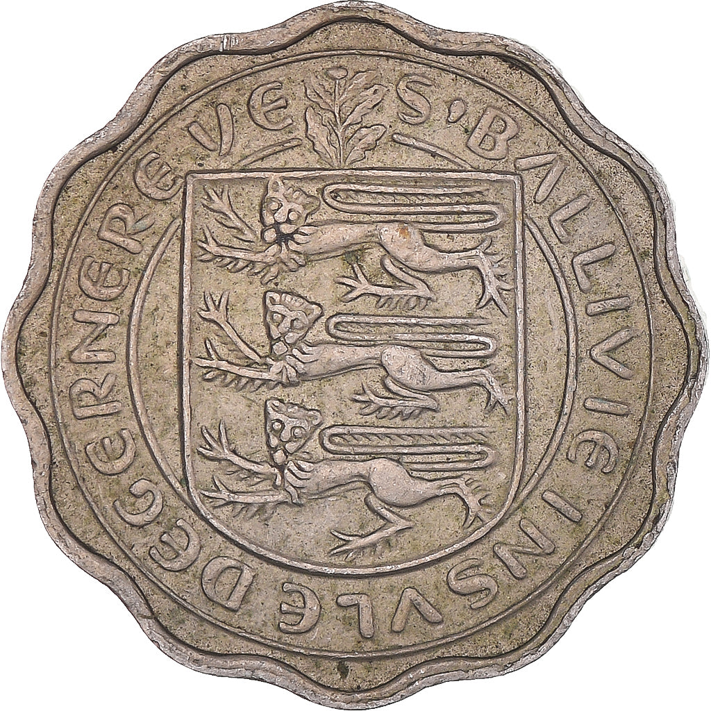 Coin, Guernsey, 3 Pence, 1959