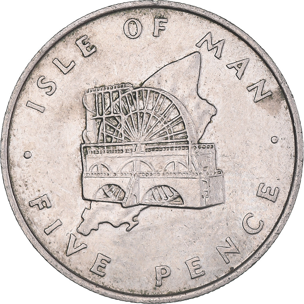 Moneda, Isla de Man, 5 Pence, 1976